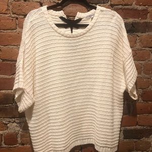 Madewell cream sweater lace-up back